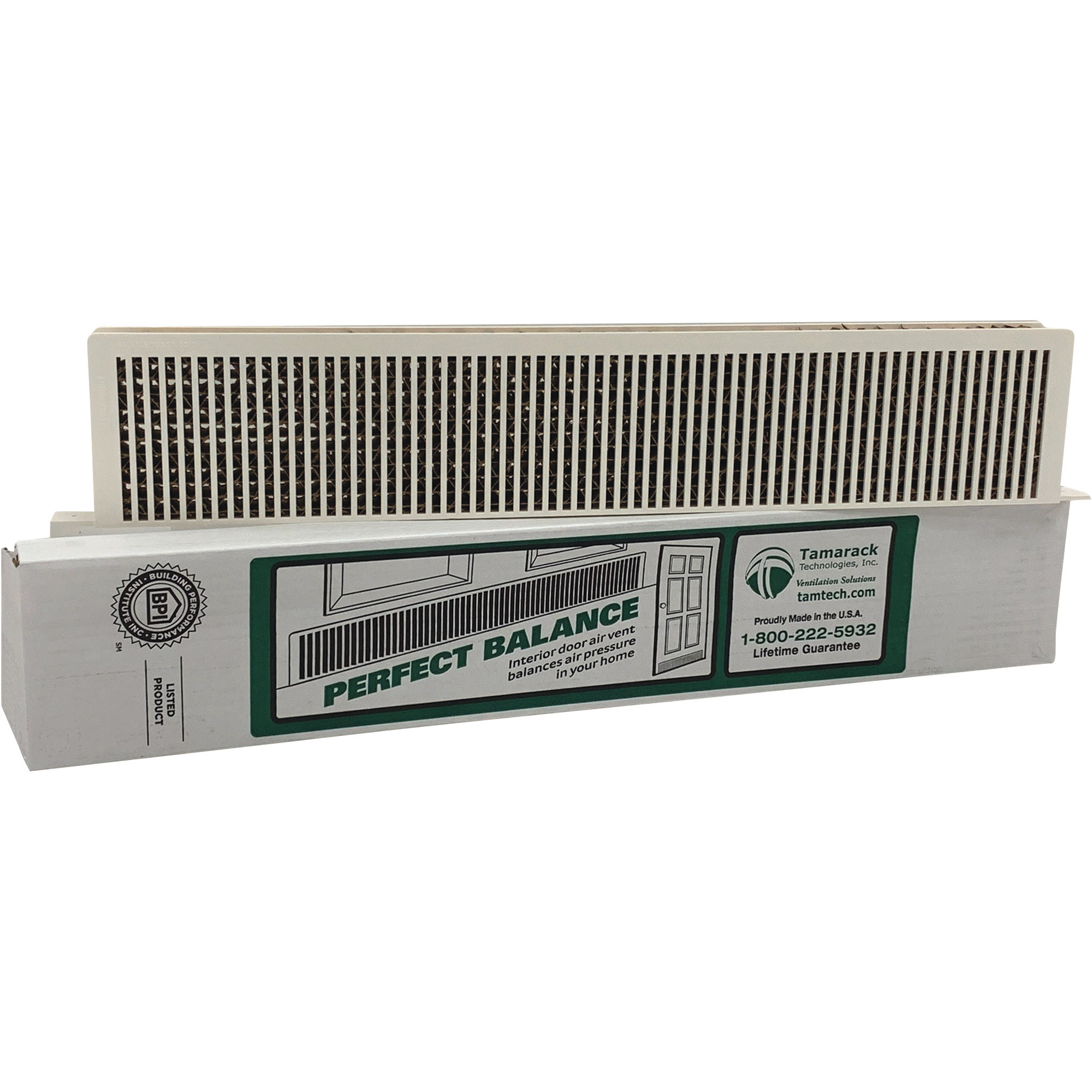 Tamarack Air Transfer Grill, Off-White, 27 1/4in.W x 4 3/4in.H x 1 5/8in. Thick, Model# TTI-RAP-DI